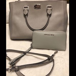 Michael Kors Kellen Medium Safiano Leather Satchel